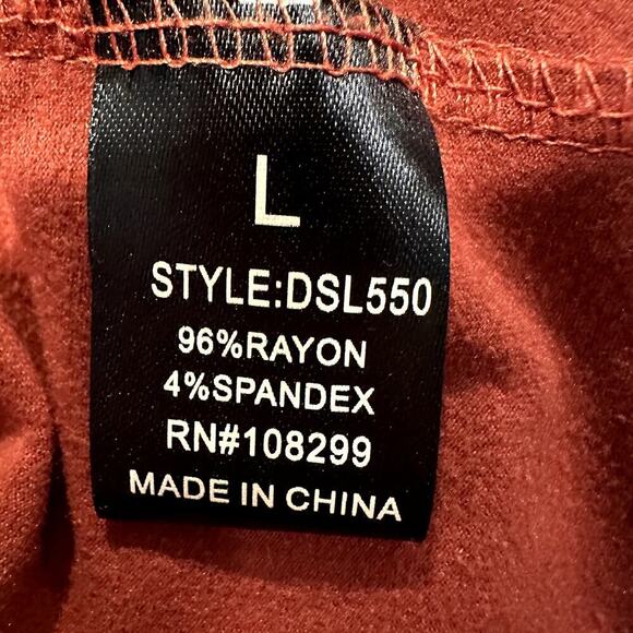 Oboe Rust Lace Up Maxi Dress Size L Women’s Strappy Bodycon Boho Sexy - Picture 5 of 8